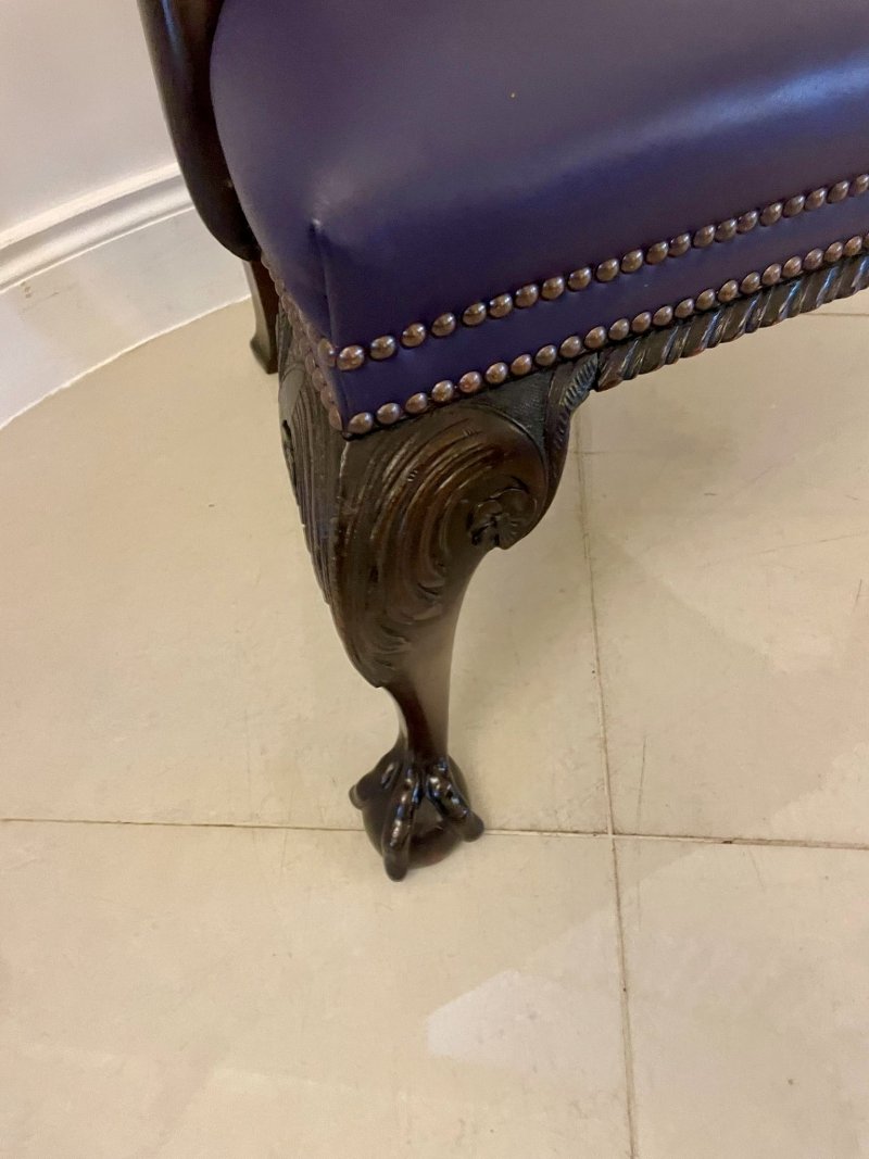 Outstanding Quality Set of 8 Antique Victorian Carved Mahogany Dining Chairs - Image 18